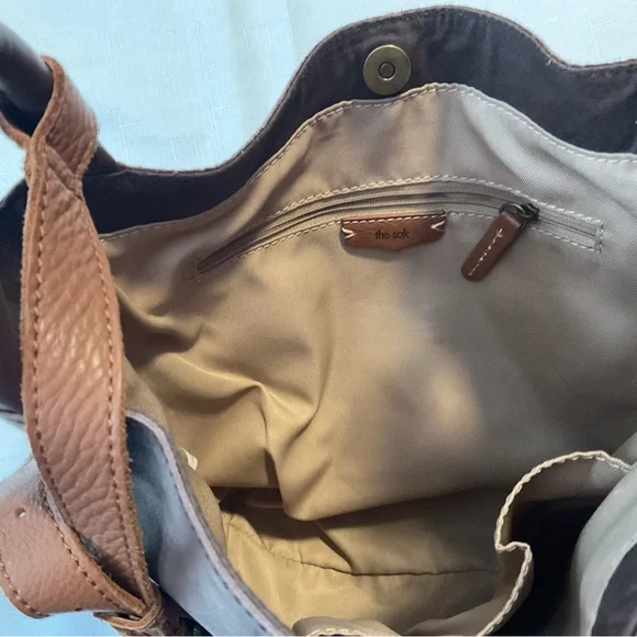 The Sak Rich Brown Los Feliz Leather Shoulder Bag NWOT - Picture 5 of 6